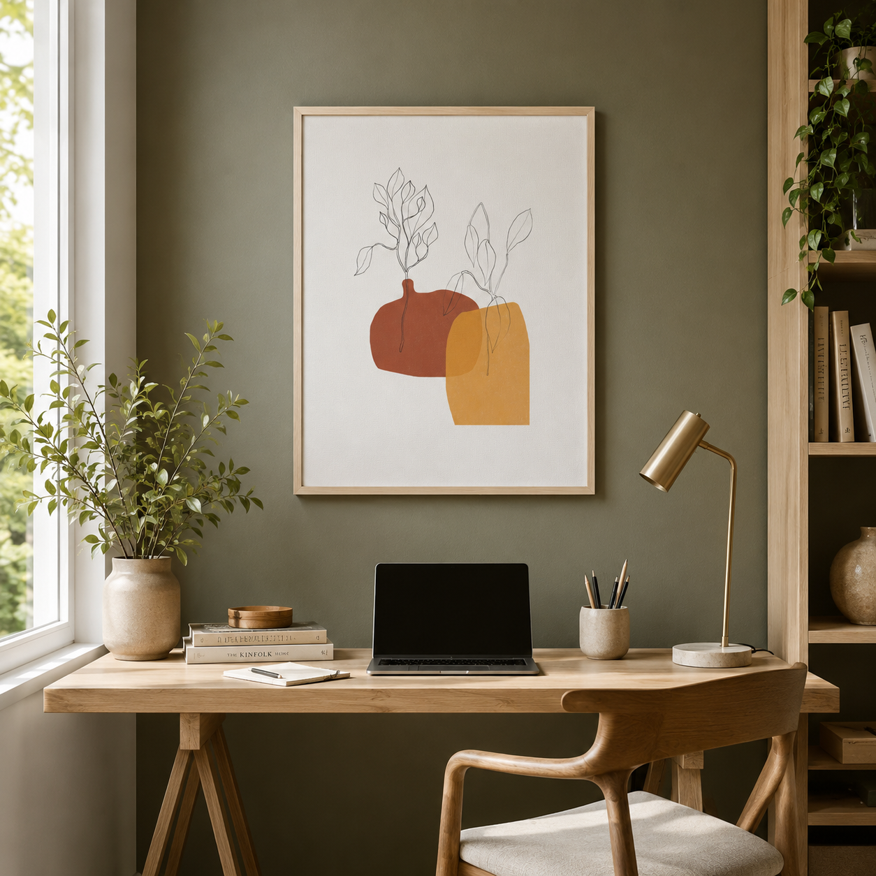 Terracotta Whisper Forms - Framed