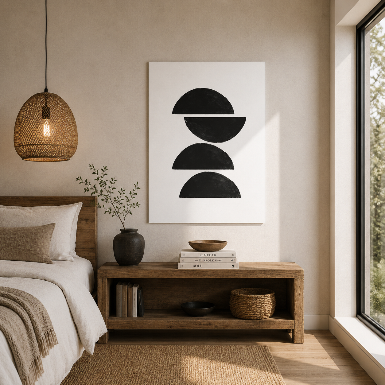Noir Horizon Rhythm - Canvas