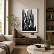 Monochrome Desert Veins - Framed