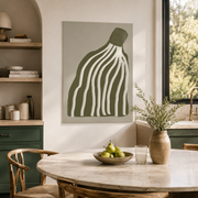 Olive Cascade Curves - Poster