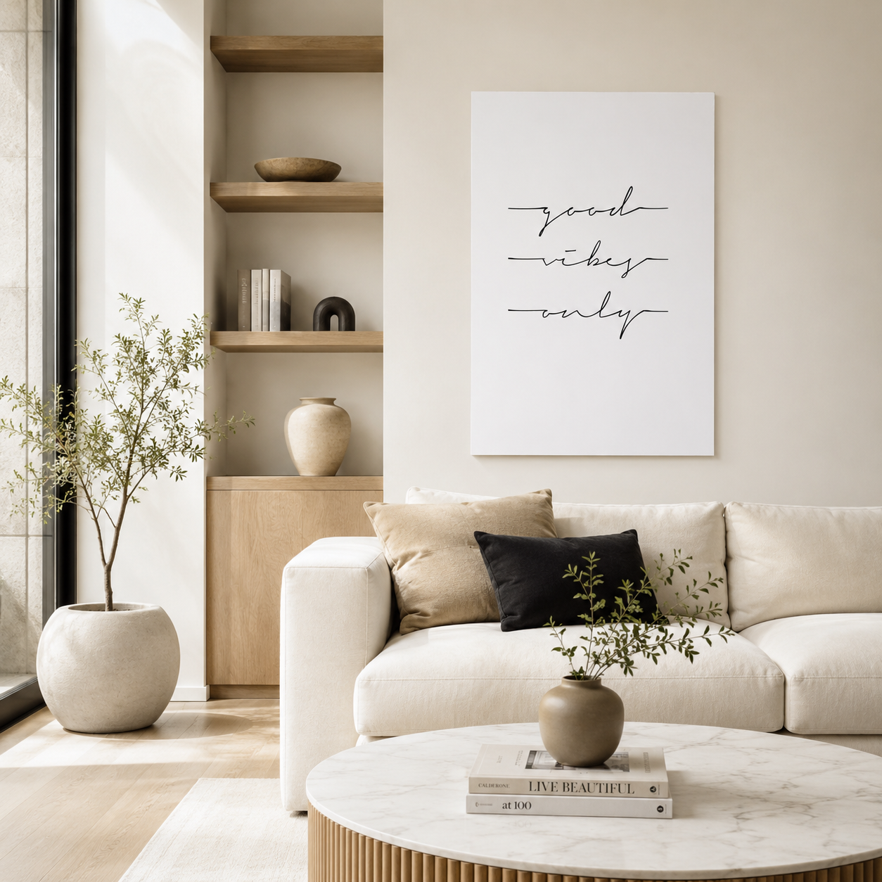 Whispered Neutral Harmony - Poster