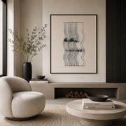 Velvet Ripple Linework Flow - Framed