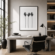 Silver Coast Palm Trio - Framed