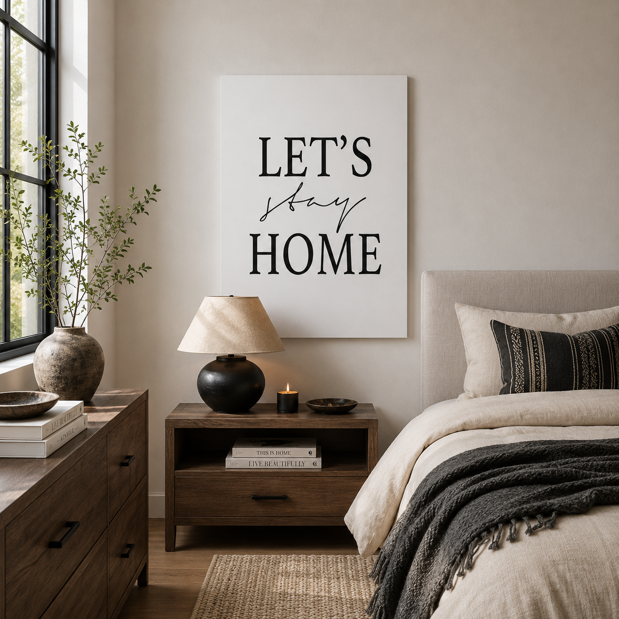 Gentle Haven Typography Glow - Canvas