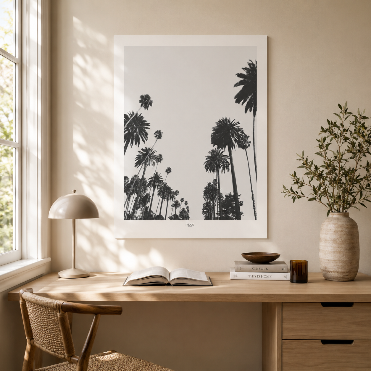 Midnight Palm Reverie - Canvas