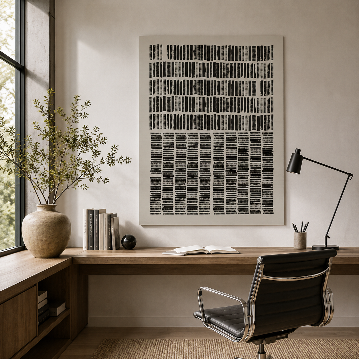 Shadow Rhythm Columns - Canvas