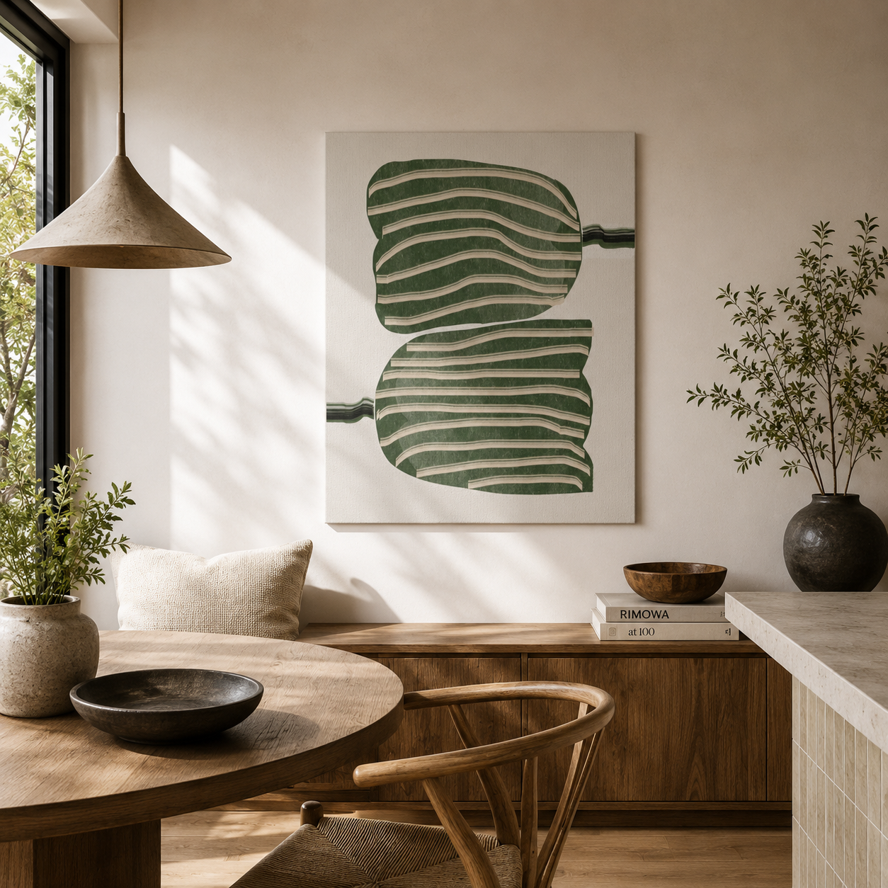 Verdant Echo Layers - Canvas