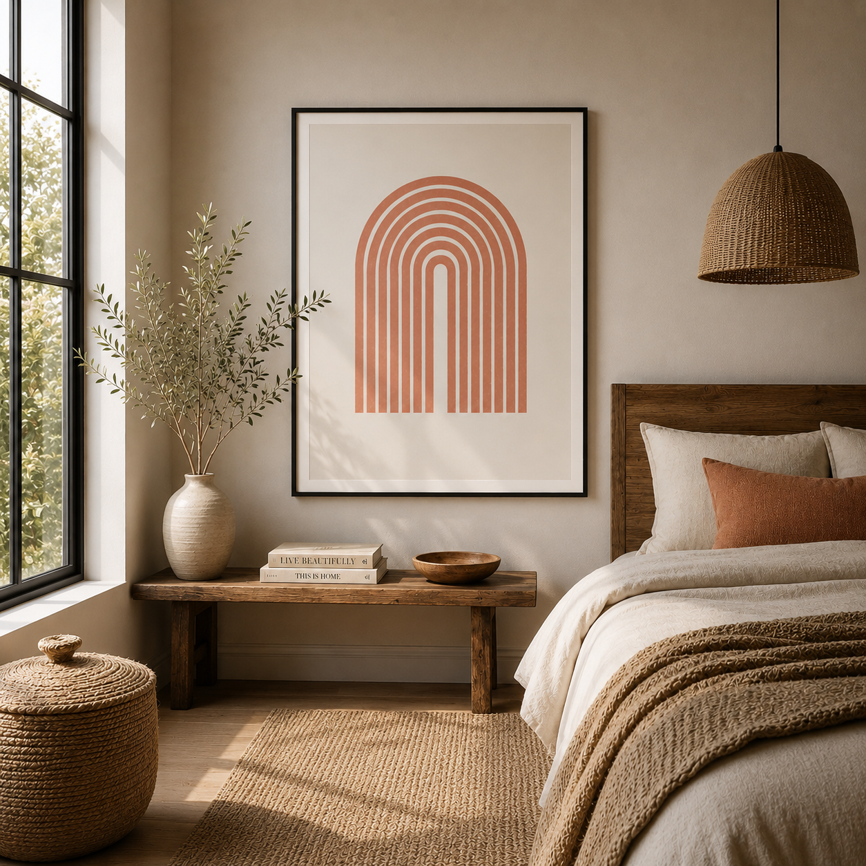 Terracotta Arc Whisper - Framed