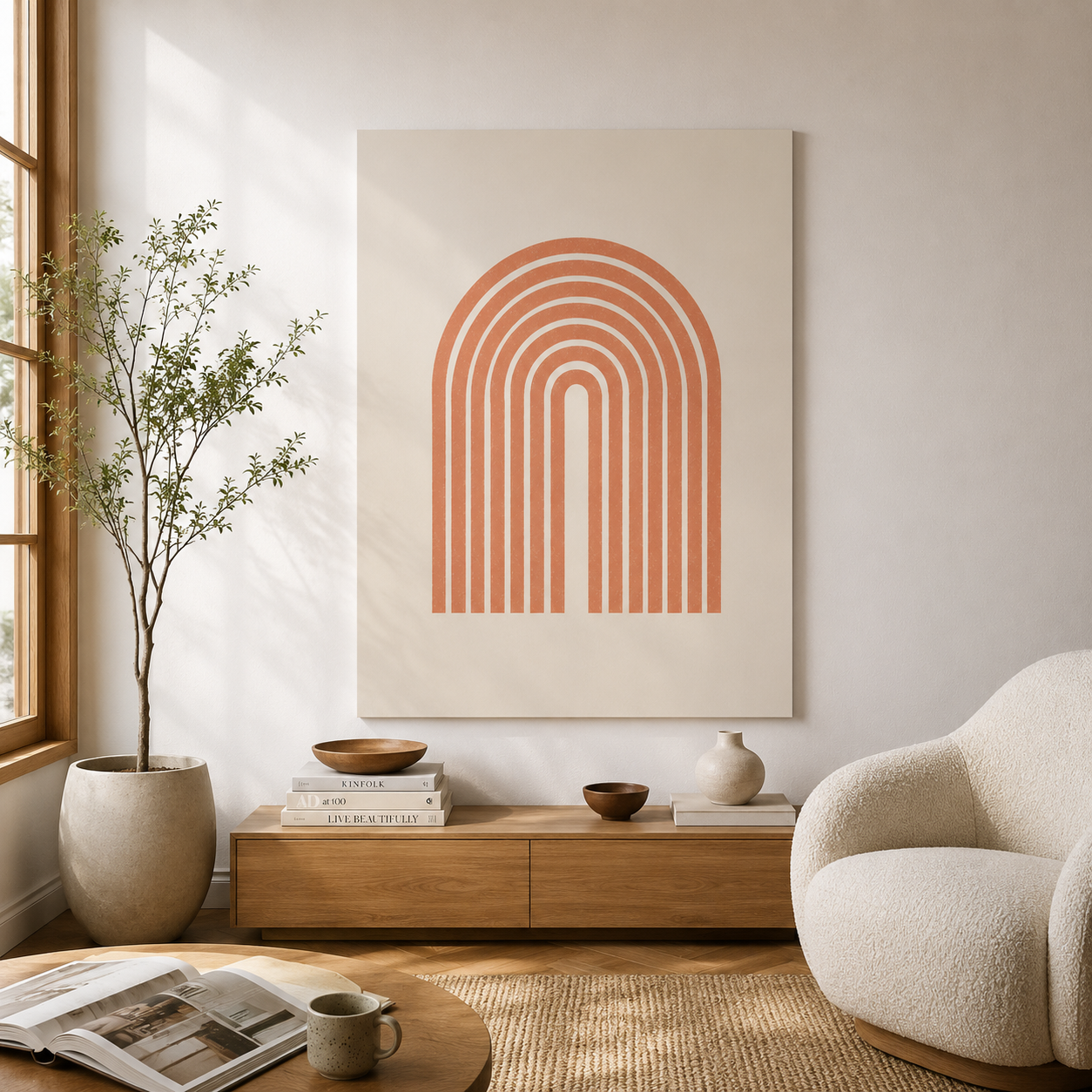 Terracotta Arc Whisper - Canvas