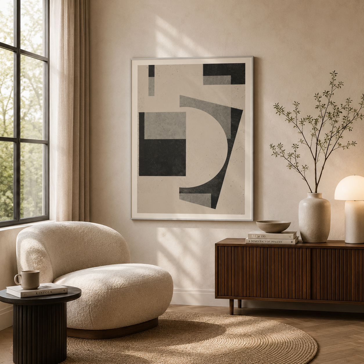 Obsidian Balance Study - Framed