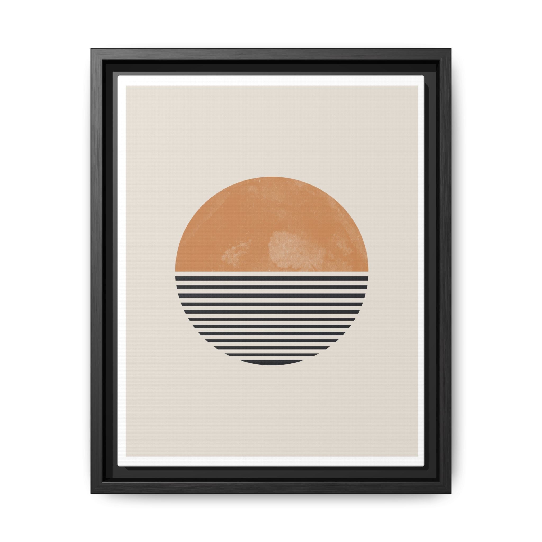 Amber Horizon Echoes - Framed