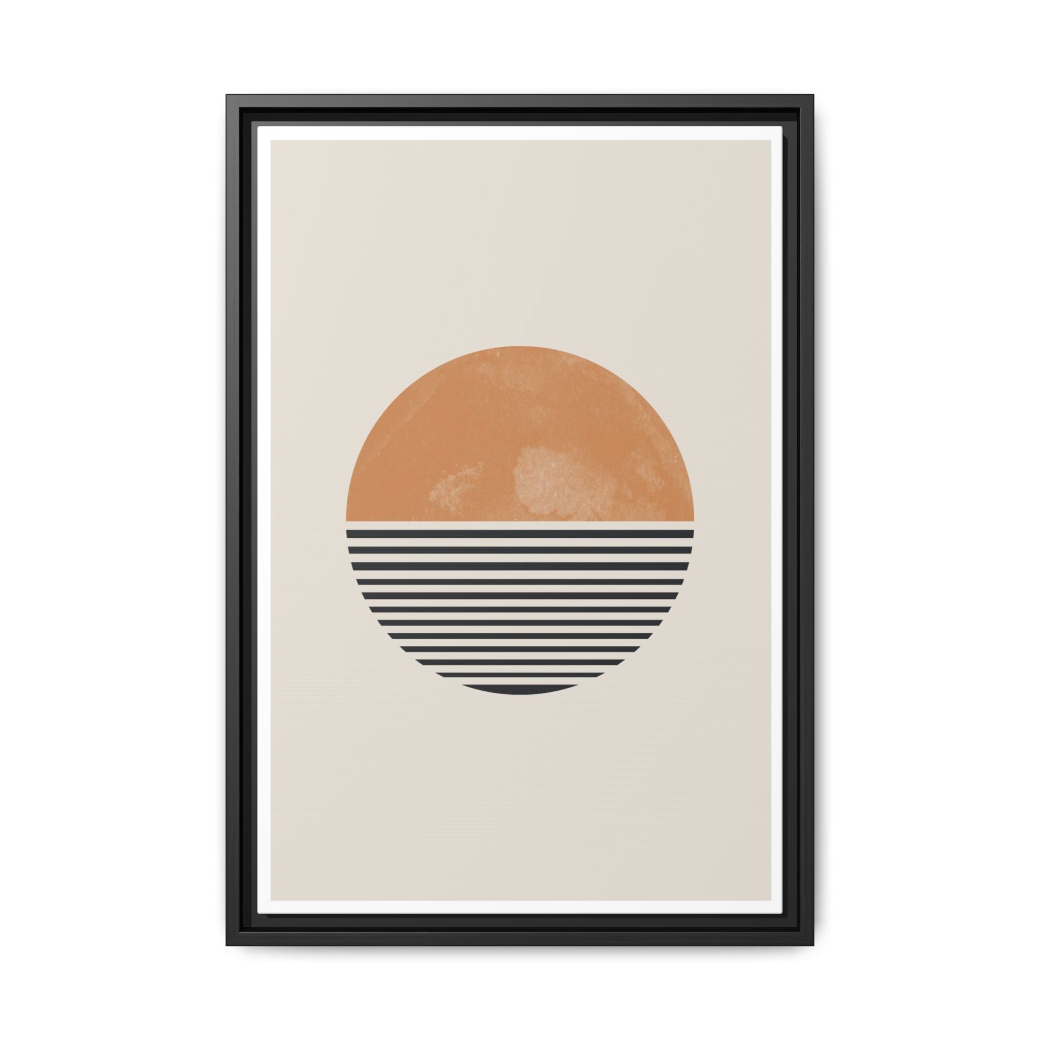 Amber Horizon Echoes - Framed