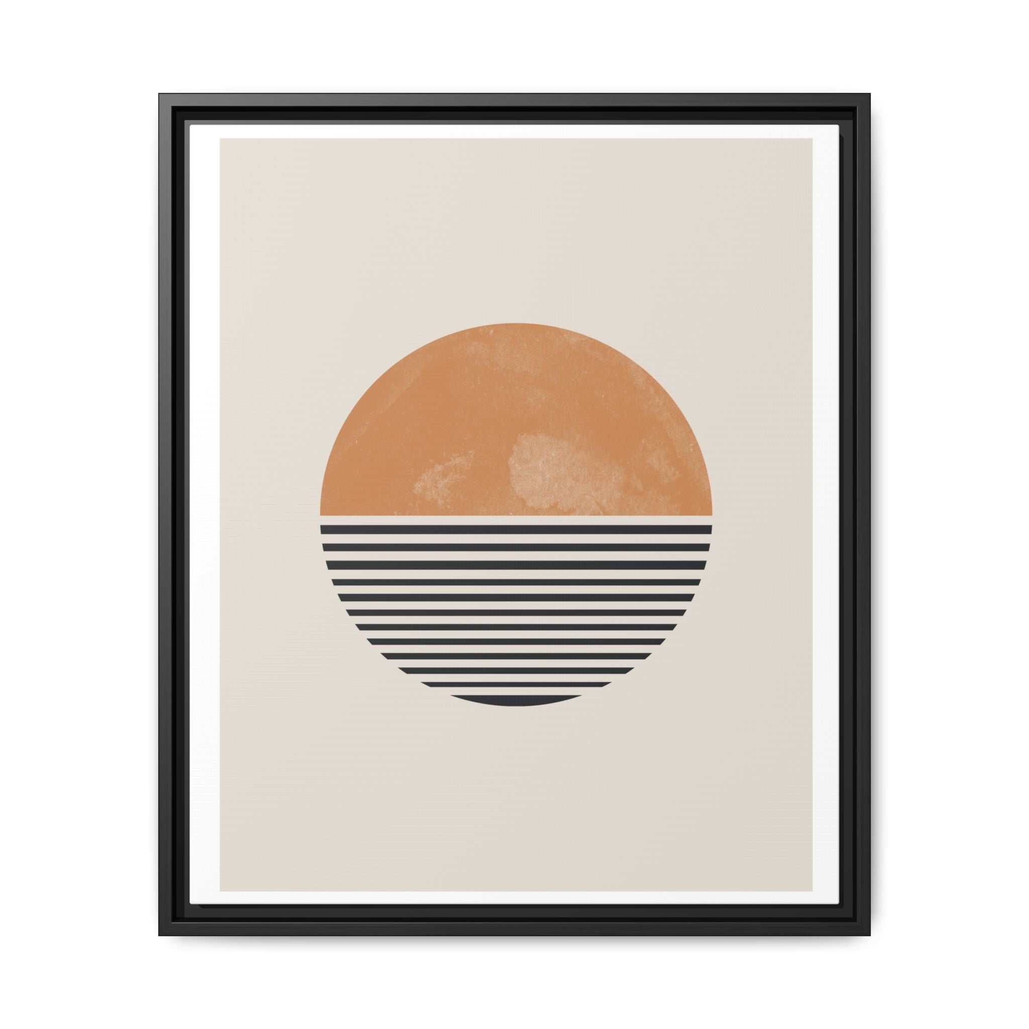Amber Horizon Echoes - Framed