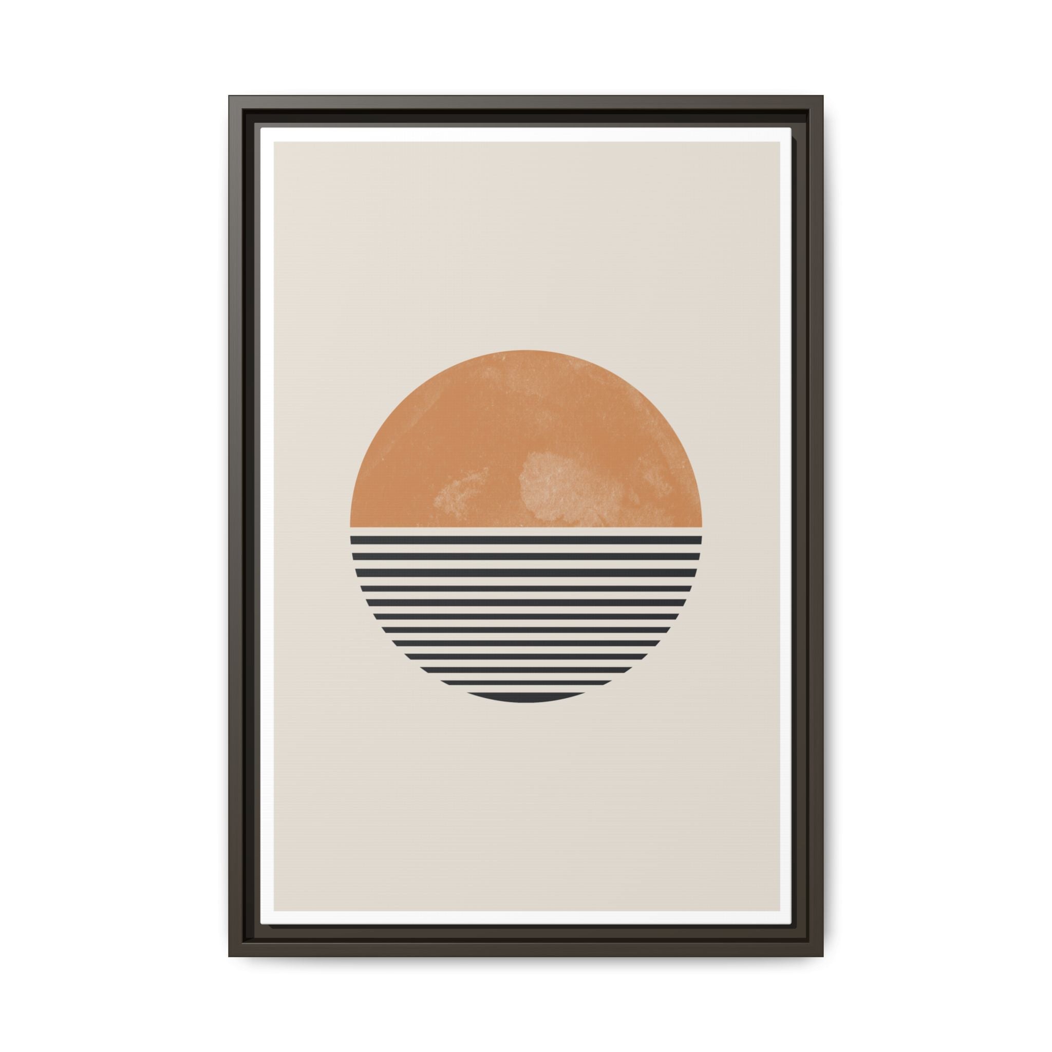 Amber Horizon Echoes - Framed