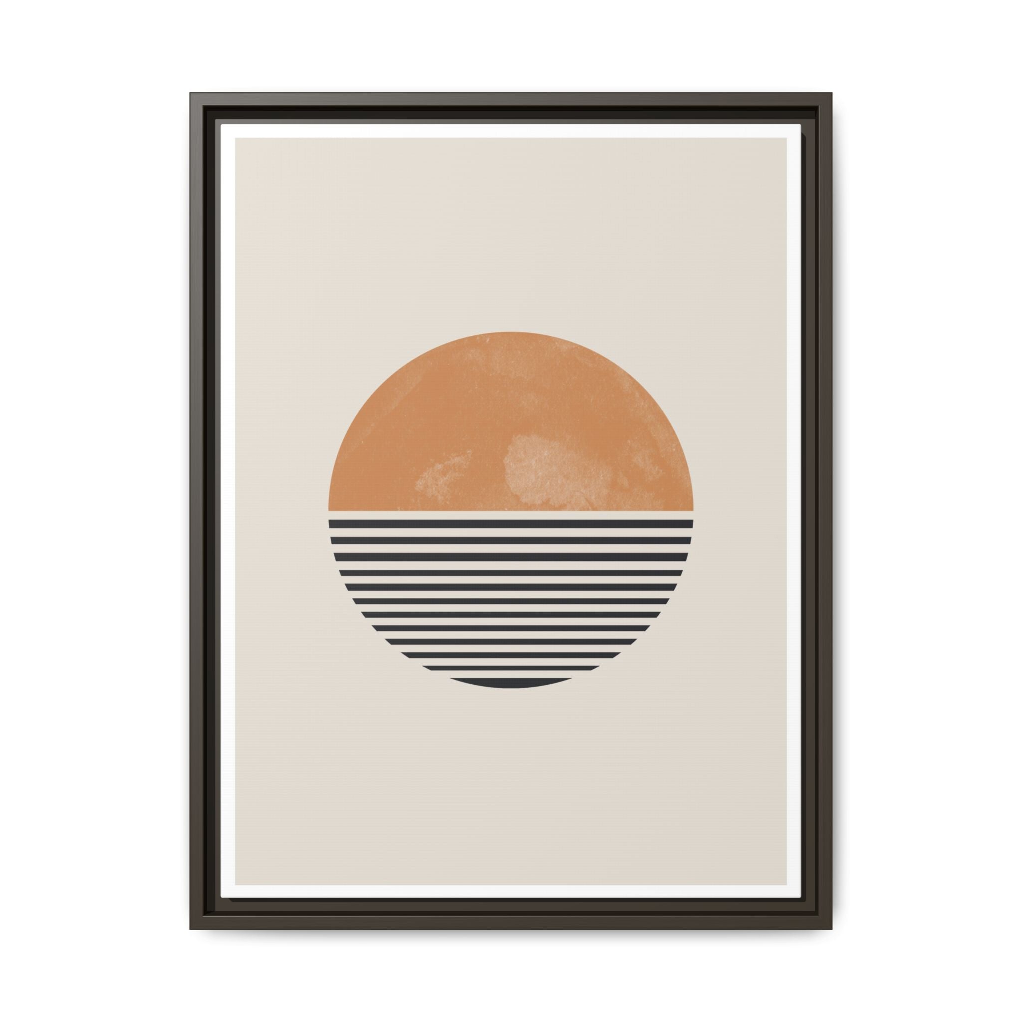 Amber Horizon Echoes - Framed