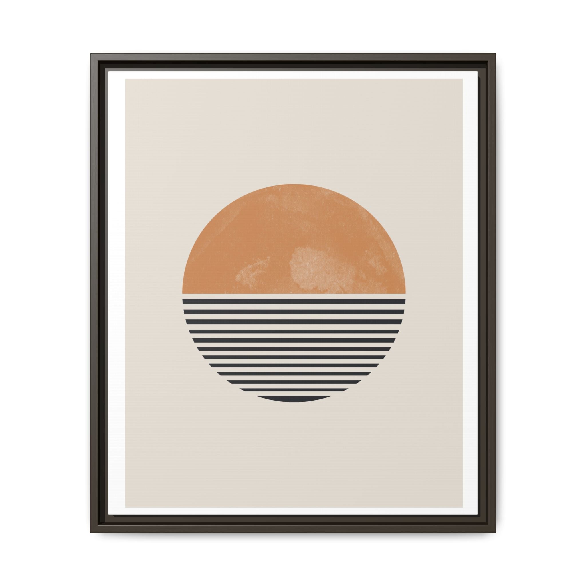 Amber Horizon Echoes - Framed