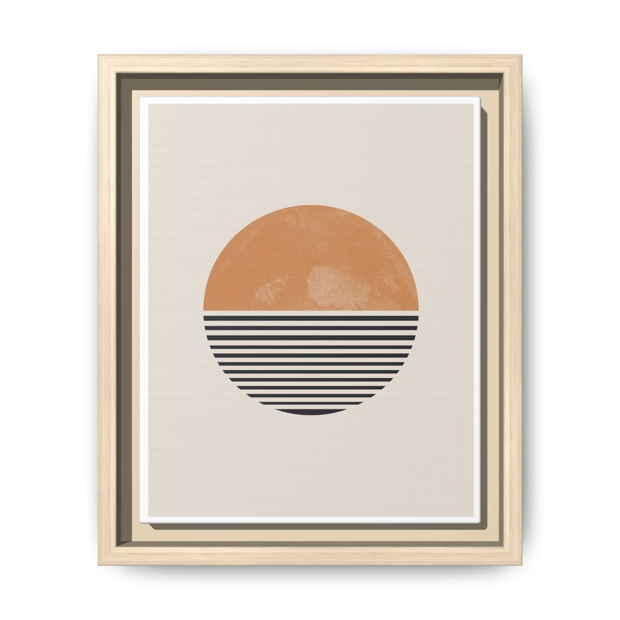 Amber Horizon Echoes - Framed