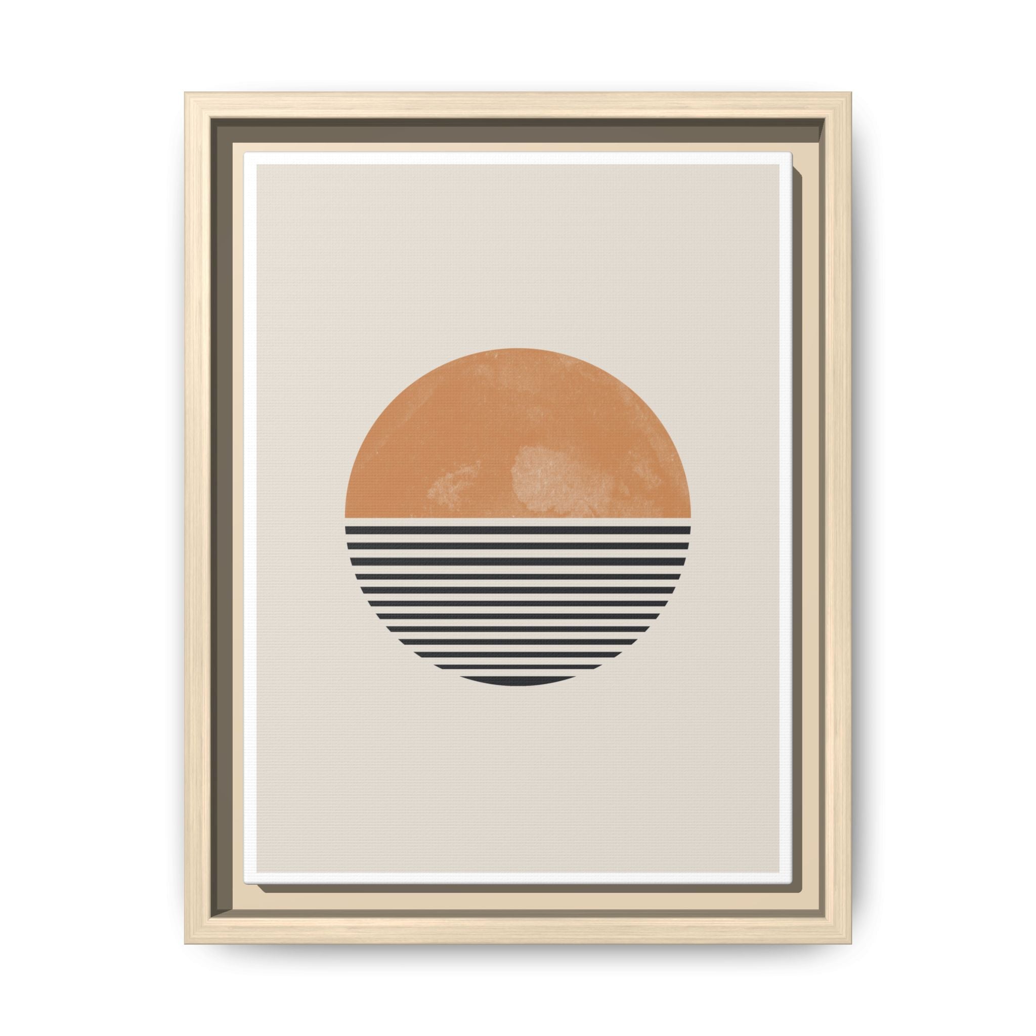 Amber Horizon Echoes - Framed