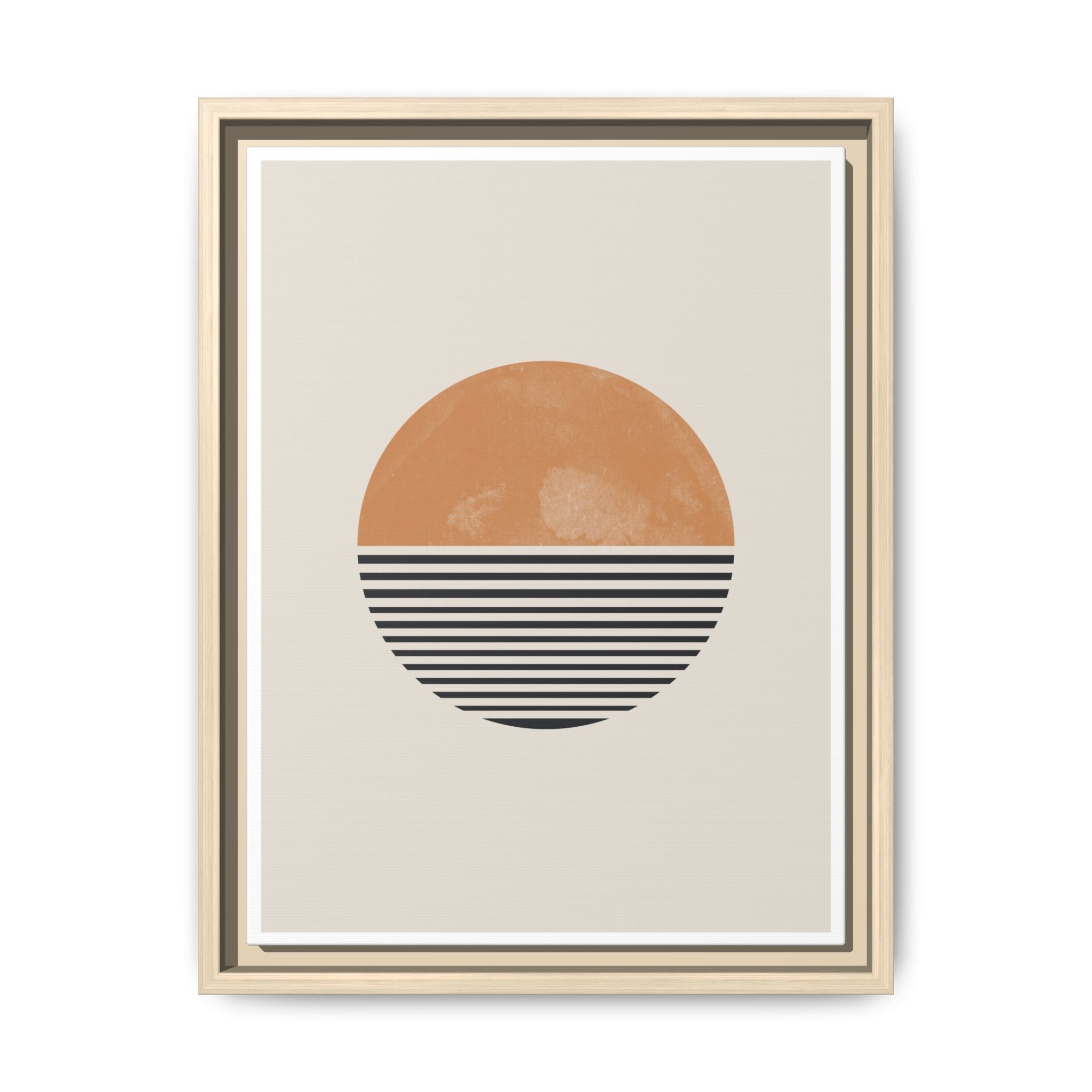 Amber Horizon Echoes - Framed