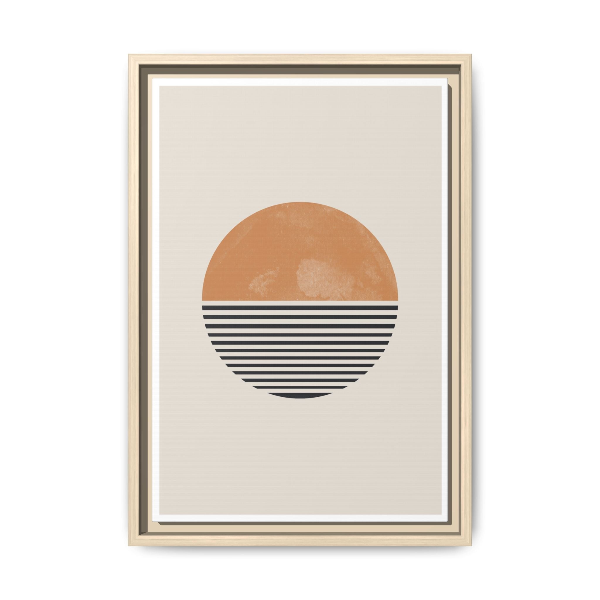 Amber Horizon Echoes - Framed