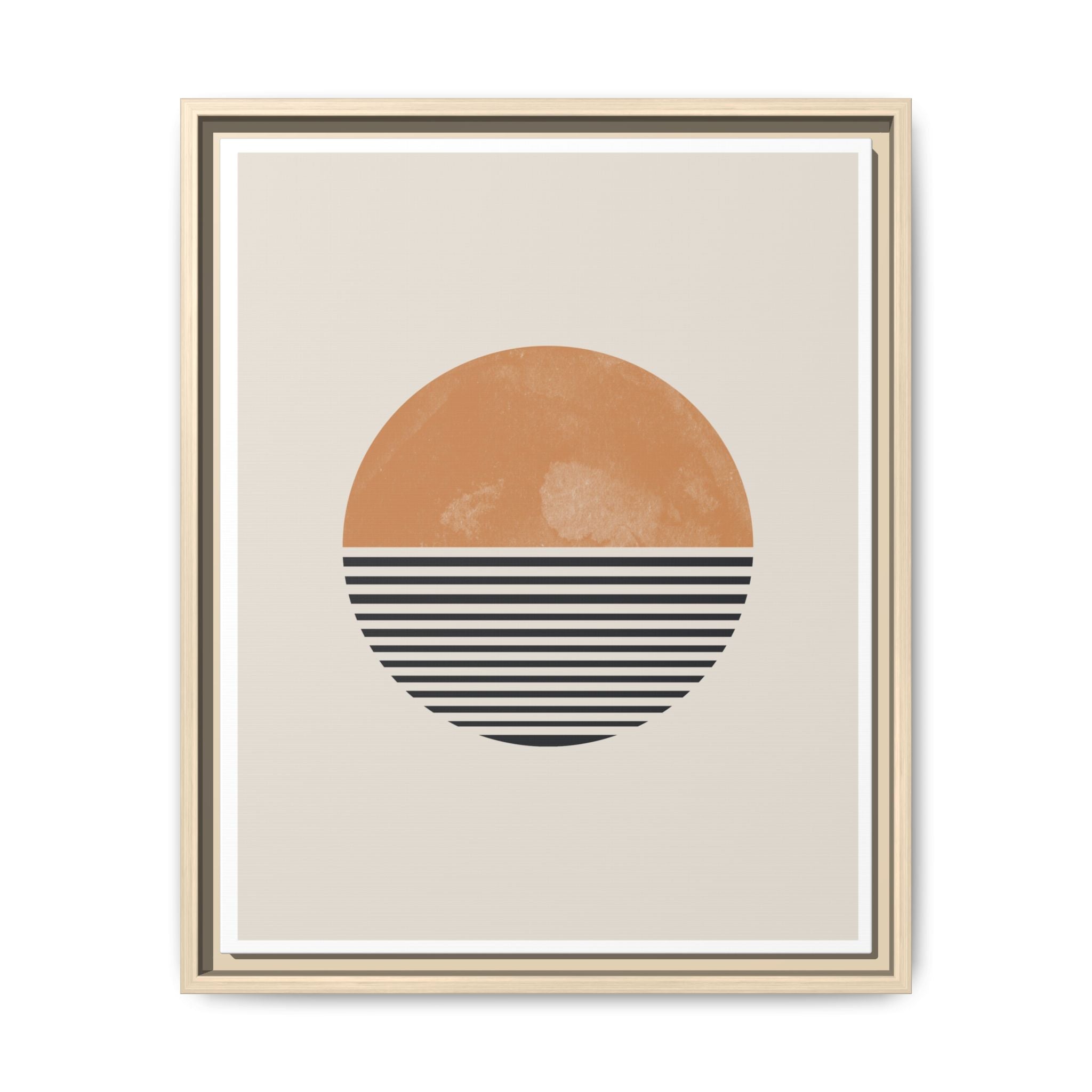 Amber Horizon Echoes - Framed