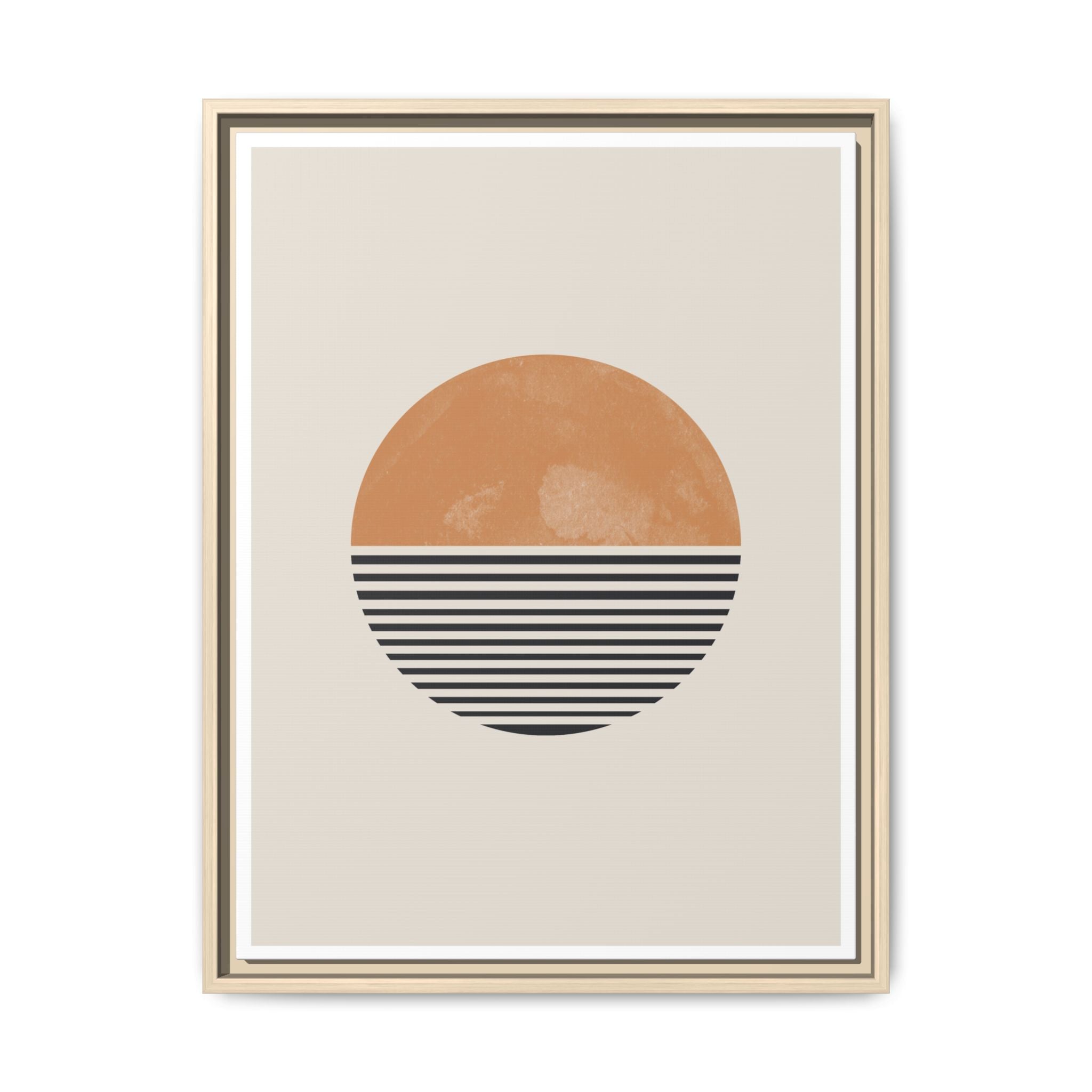 Amber Horizon Echoes - Framed