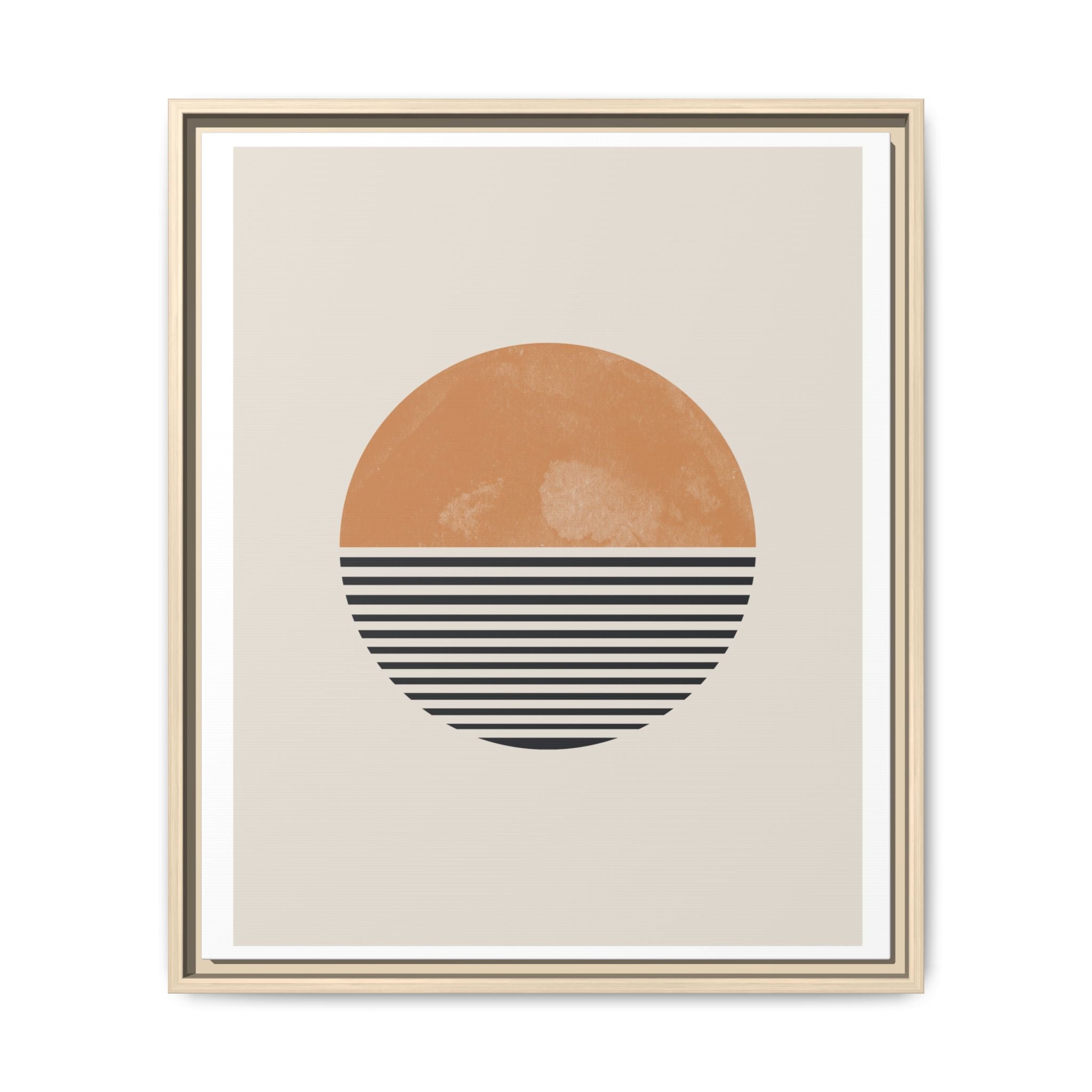 Amber Horizon Echoes - Framed