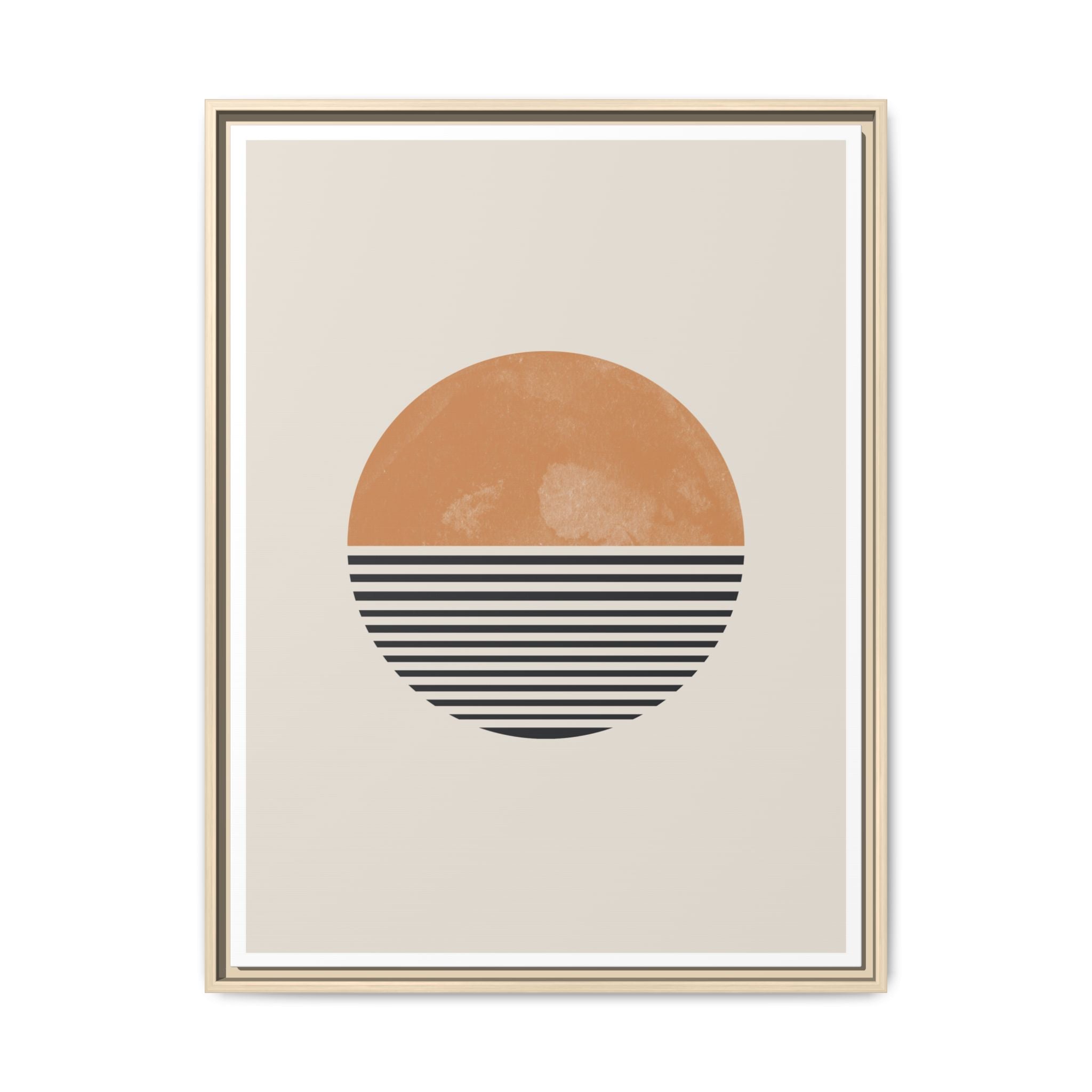 Amber Horizon Echoes - Framed