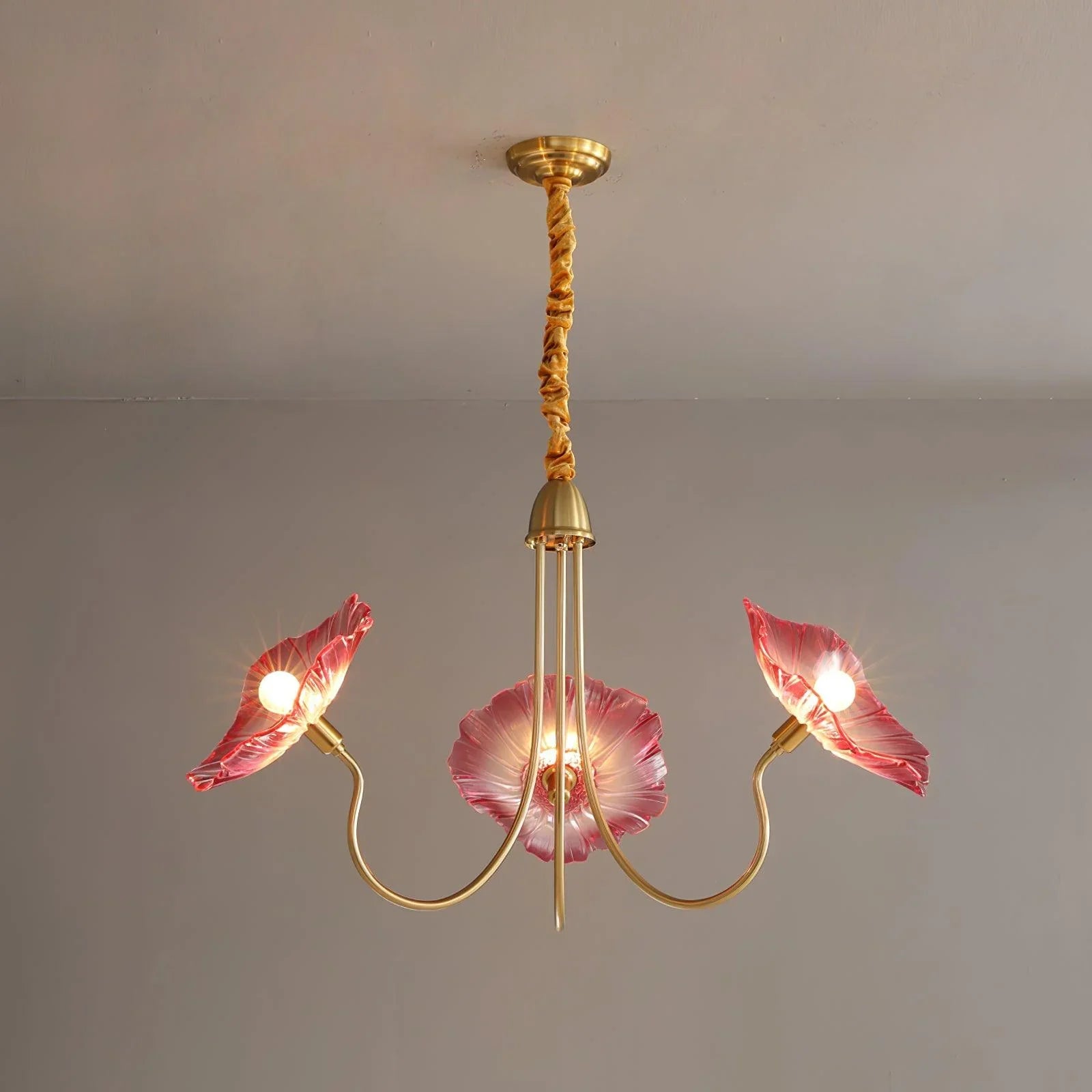 Lotus Glass Leaf Chandelier