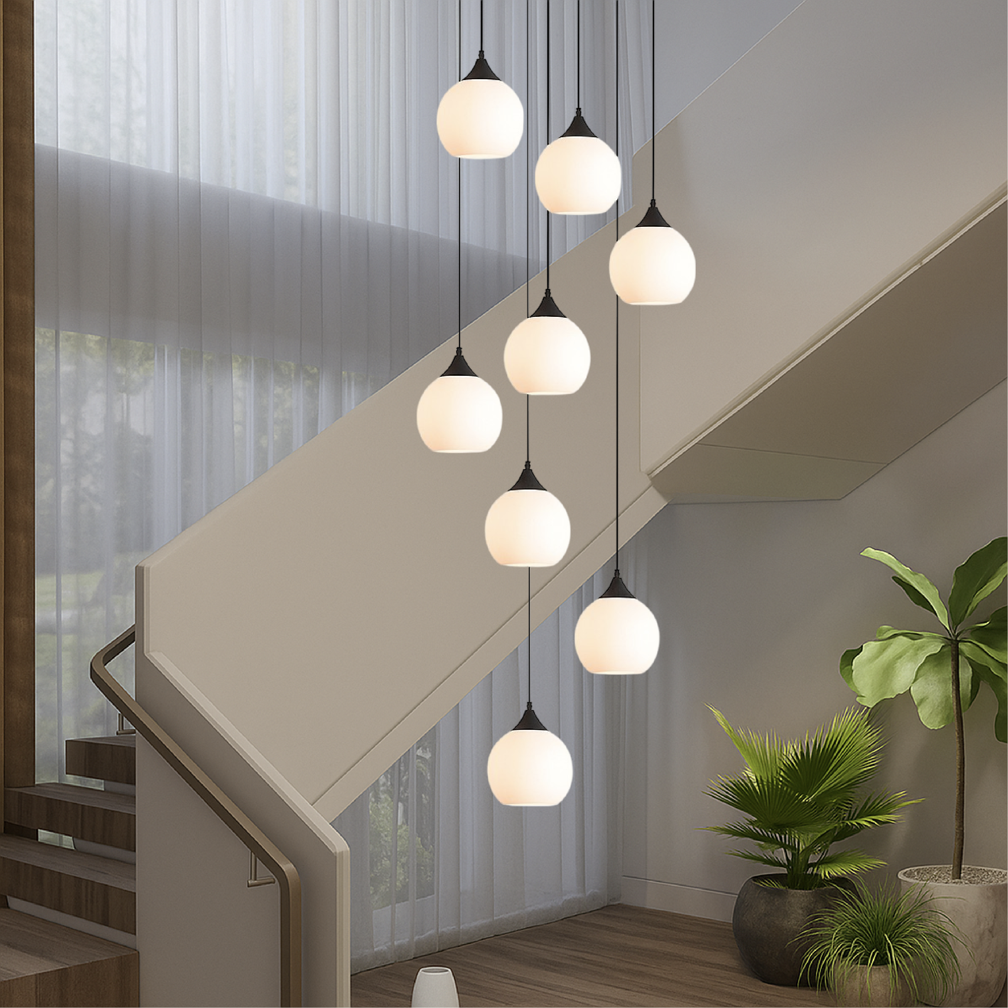Gades Villa Staircase Chandelier