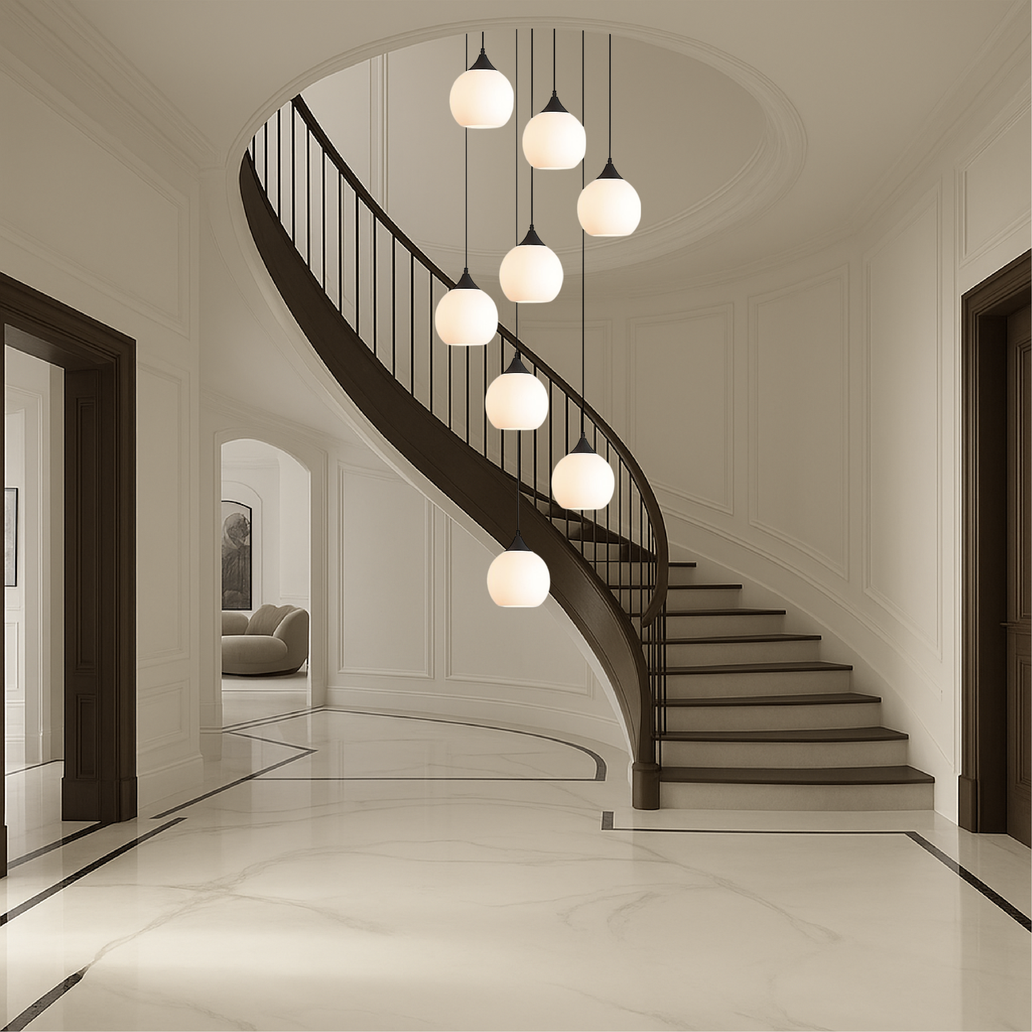 Gades Villa Staircase Chandelier