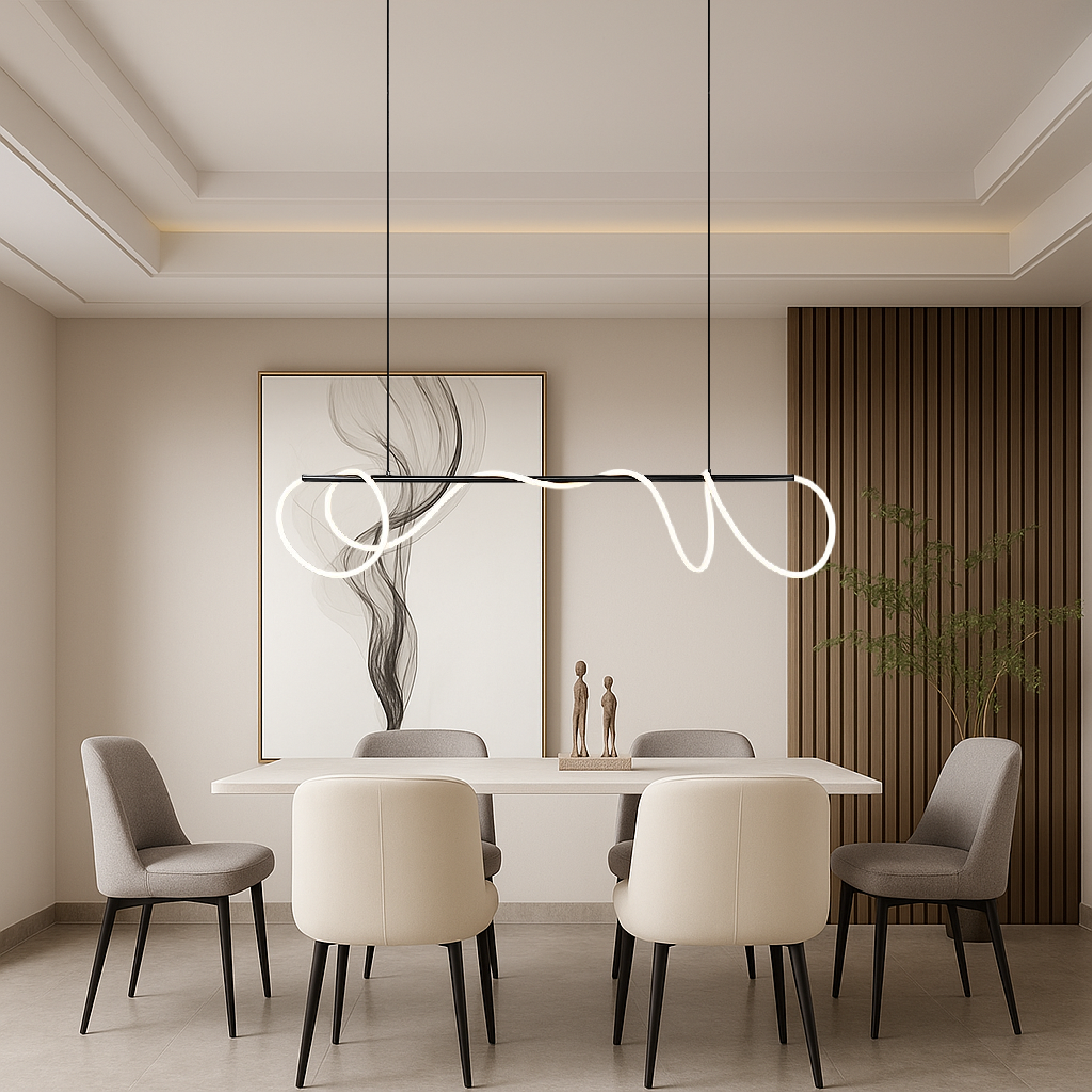 Linear Kitchen Table Pendant Light