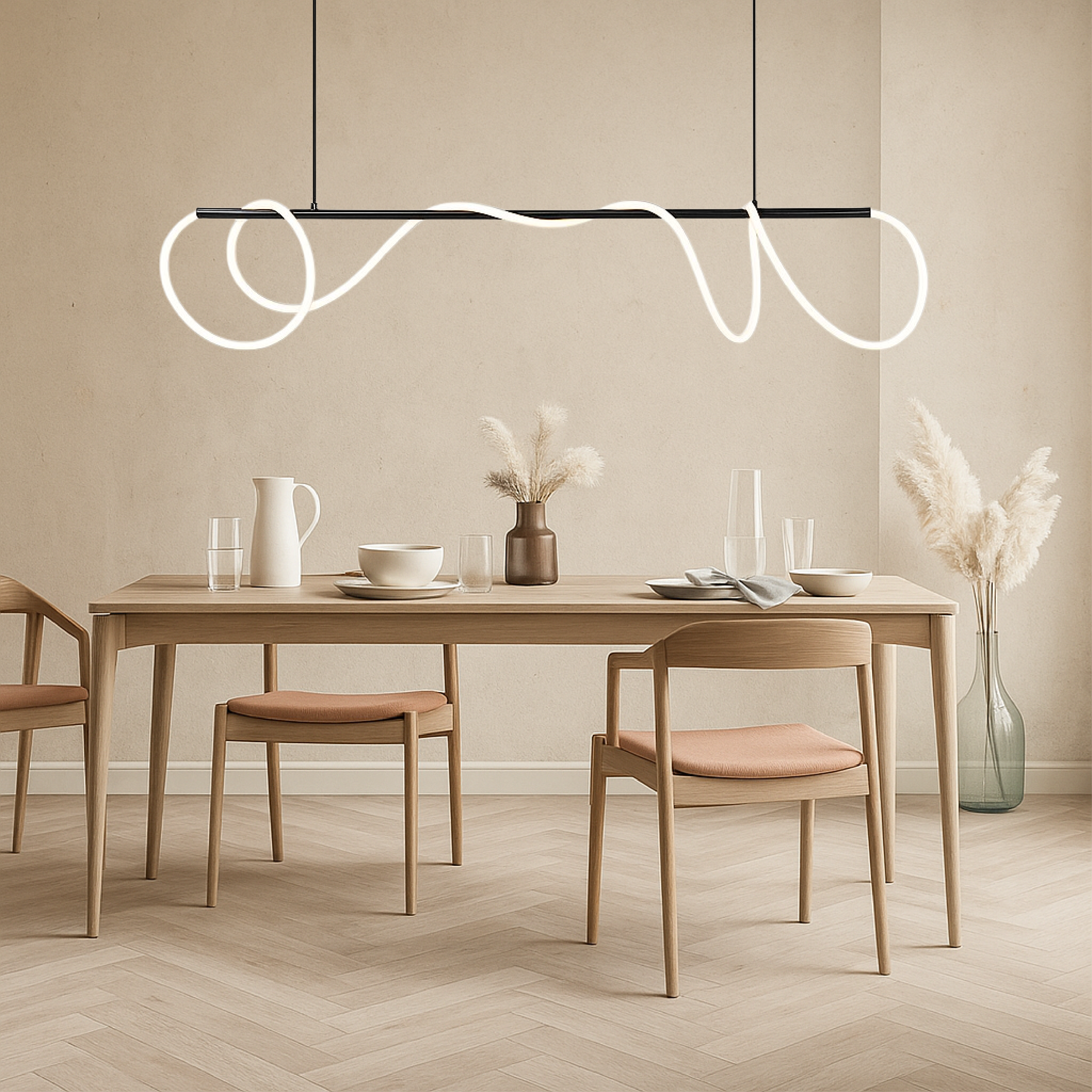 Linear Kitchen Table Pendant Light