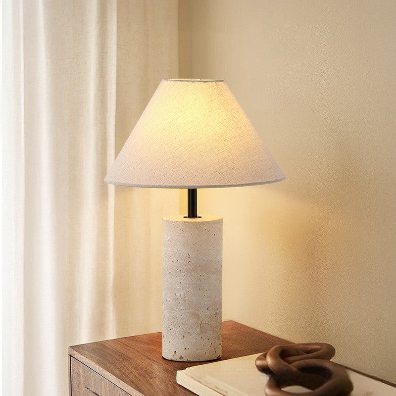 Lorie Marble Linnen Table Lamp