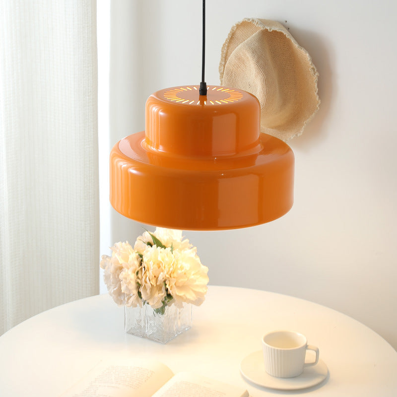 Italian Orange Bauhaus Pendant Light