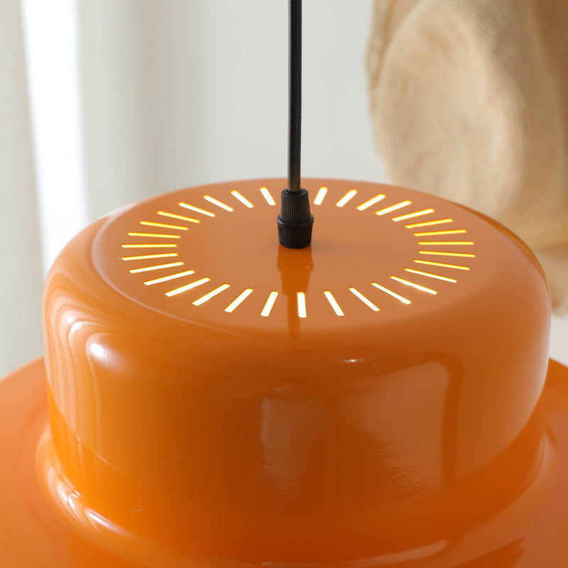 Italian Orange Bauhaus Pendant Light
