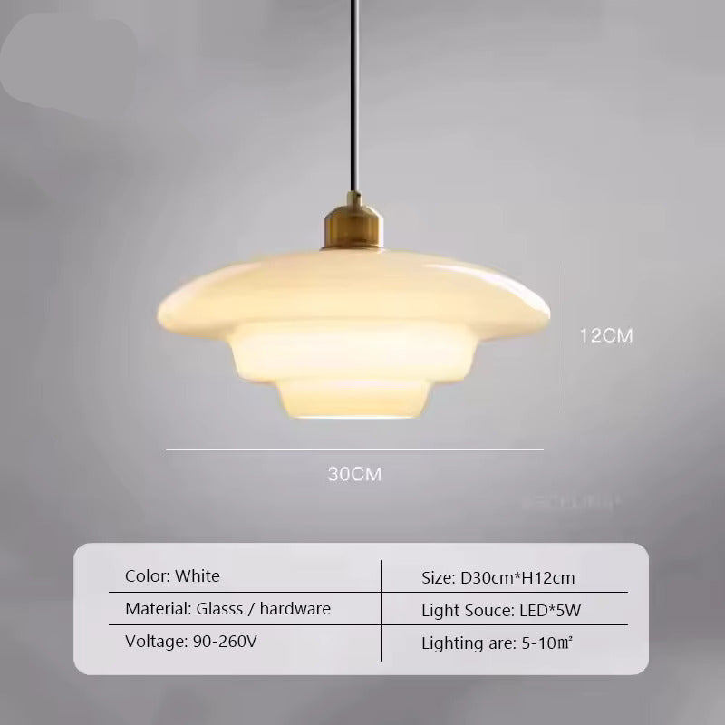 Milky White Glass Pendant Light