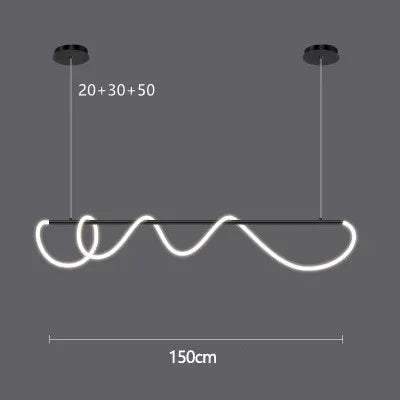 Linear Kitchen Table Pendant Light