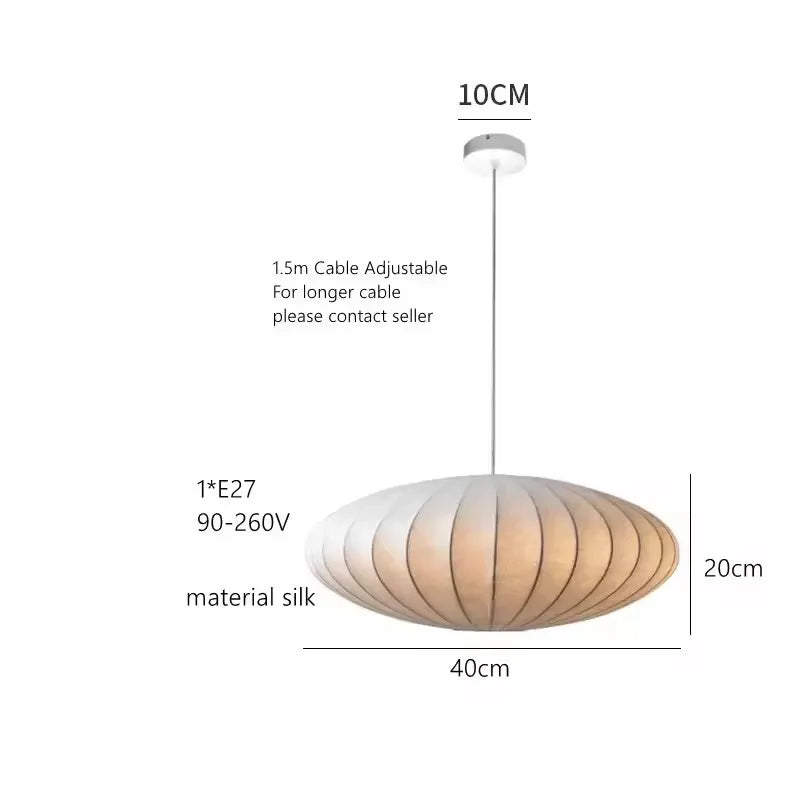 Italian Silk Pendant Light