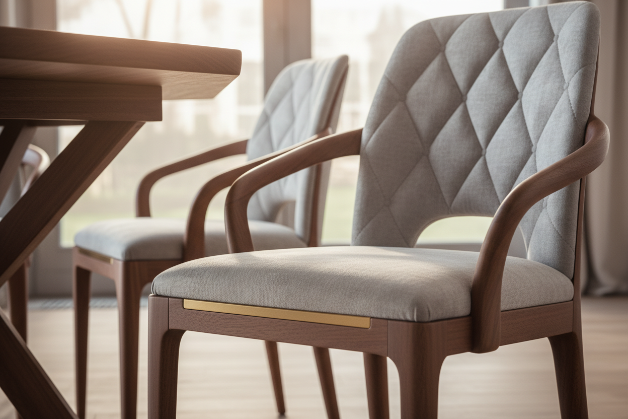 Dining chairs close up