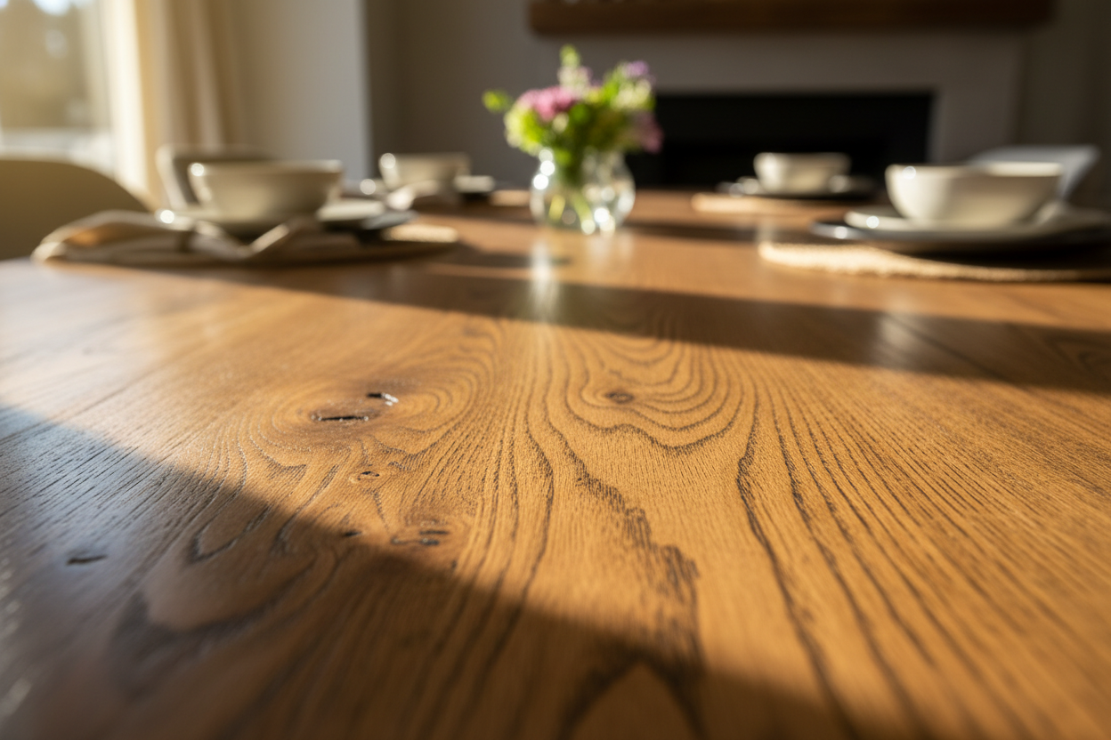dining table close-up