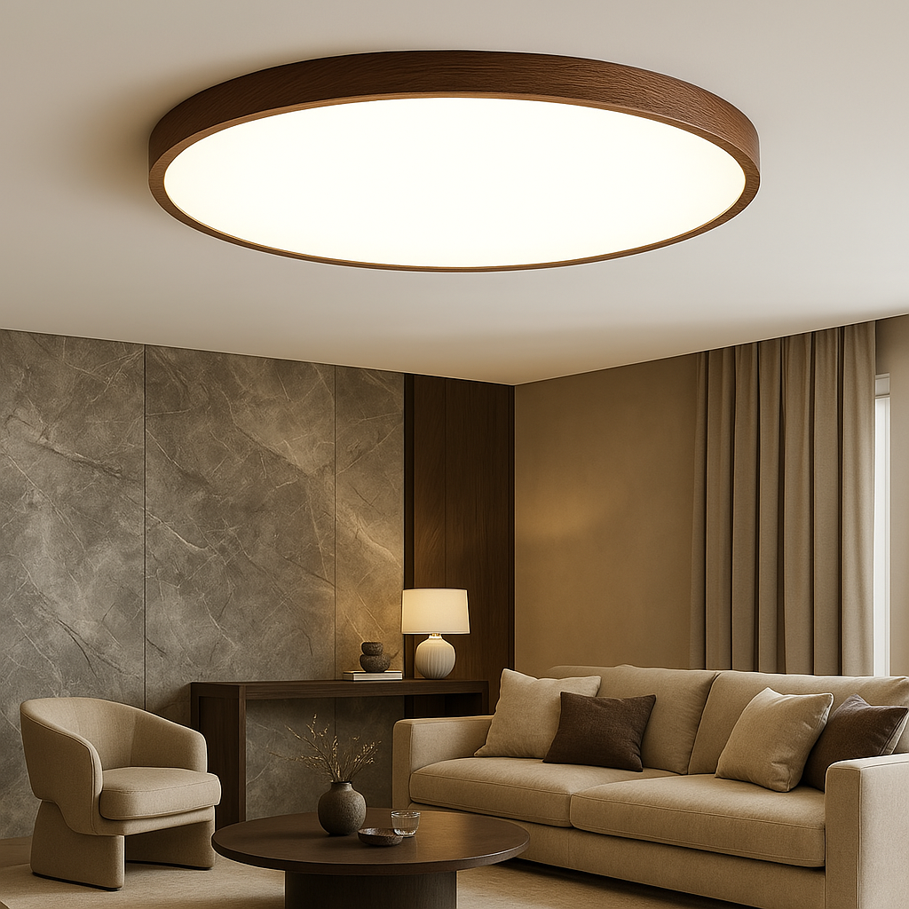 Wood Grain Ceiling Light