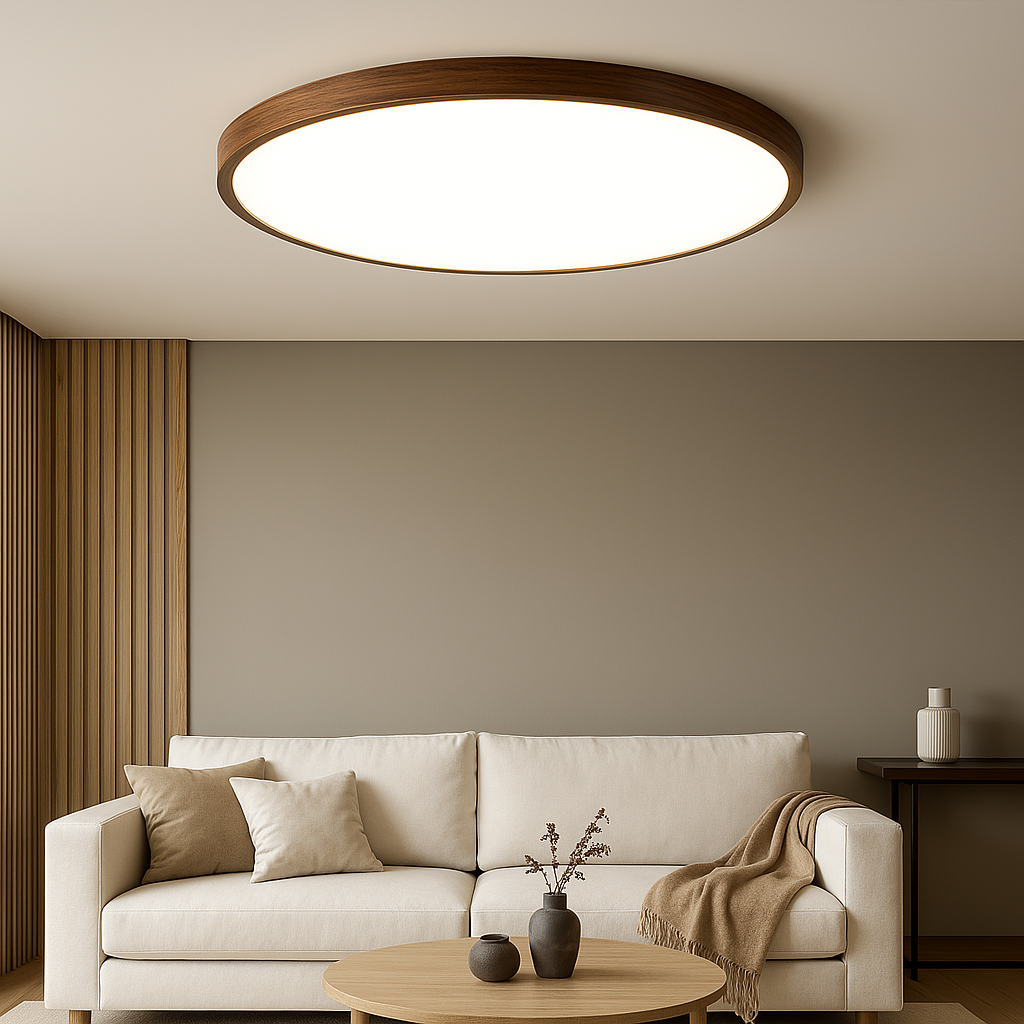 Wood Grain Ceiling Light