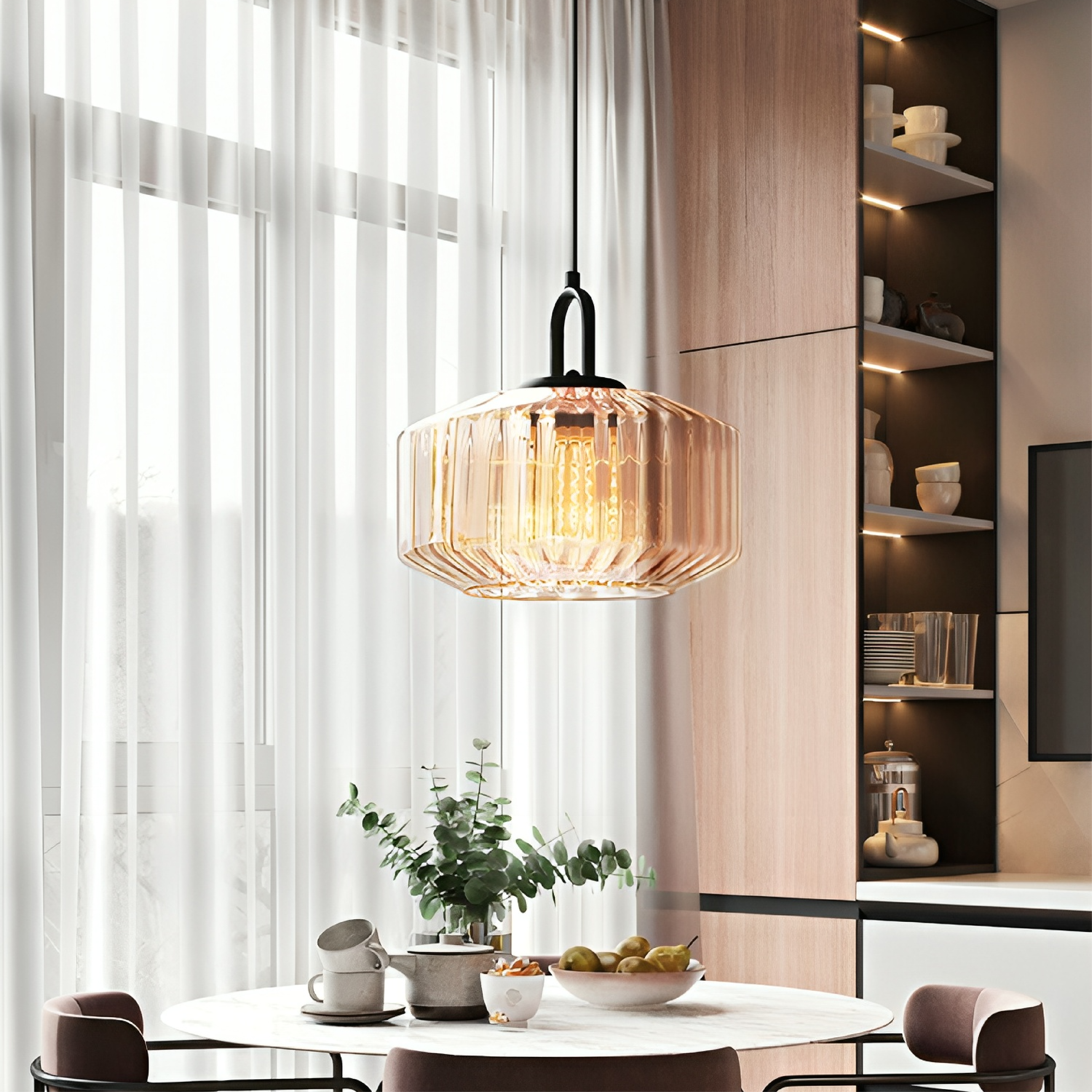 Colored Glass Pendant Light