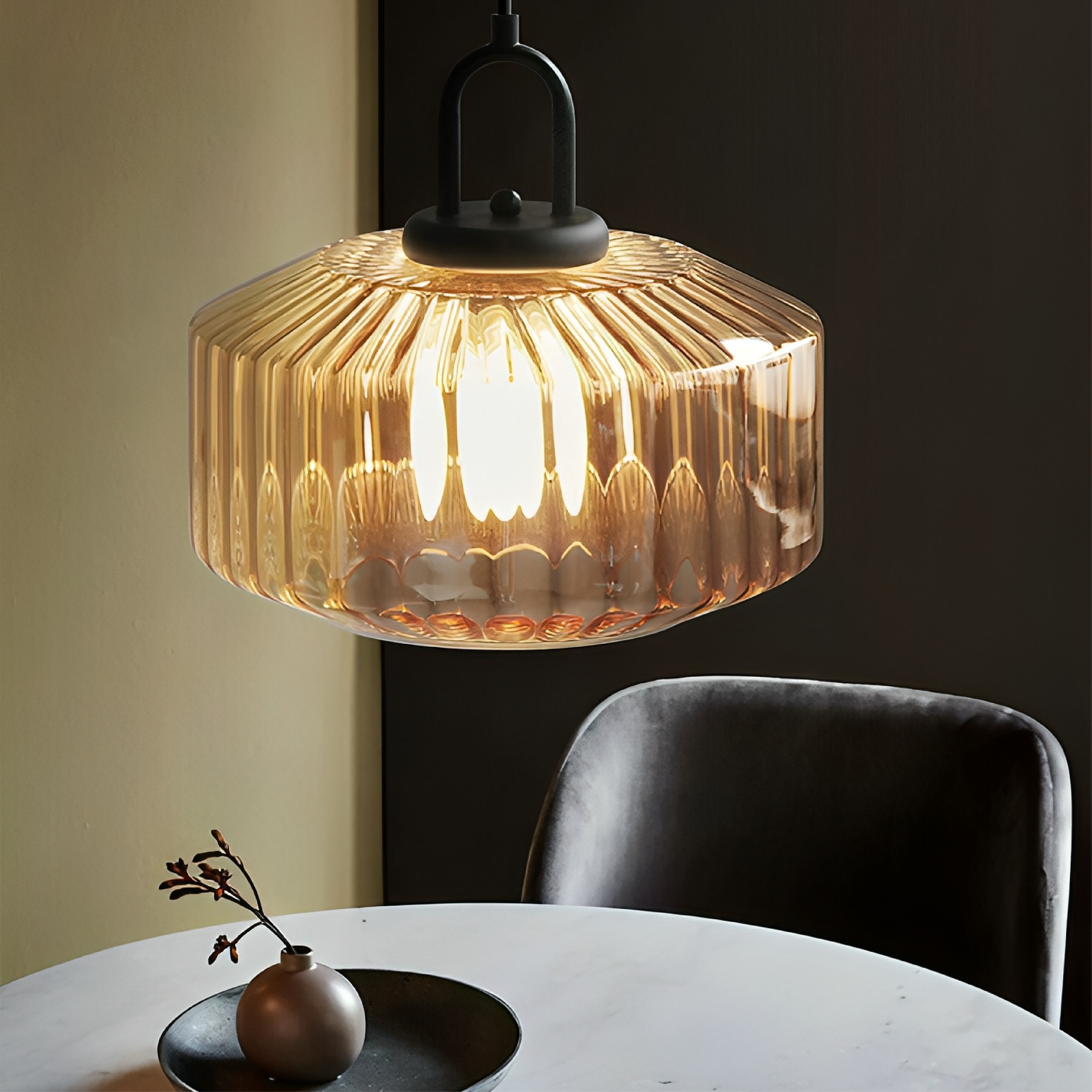 Colored Glass Pendant Light