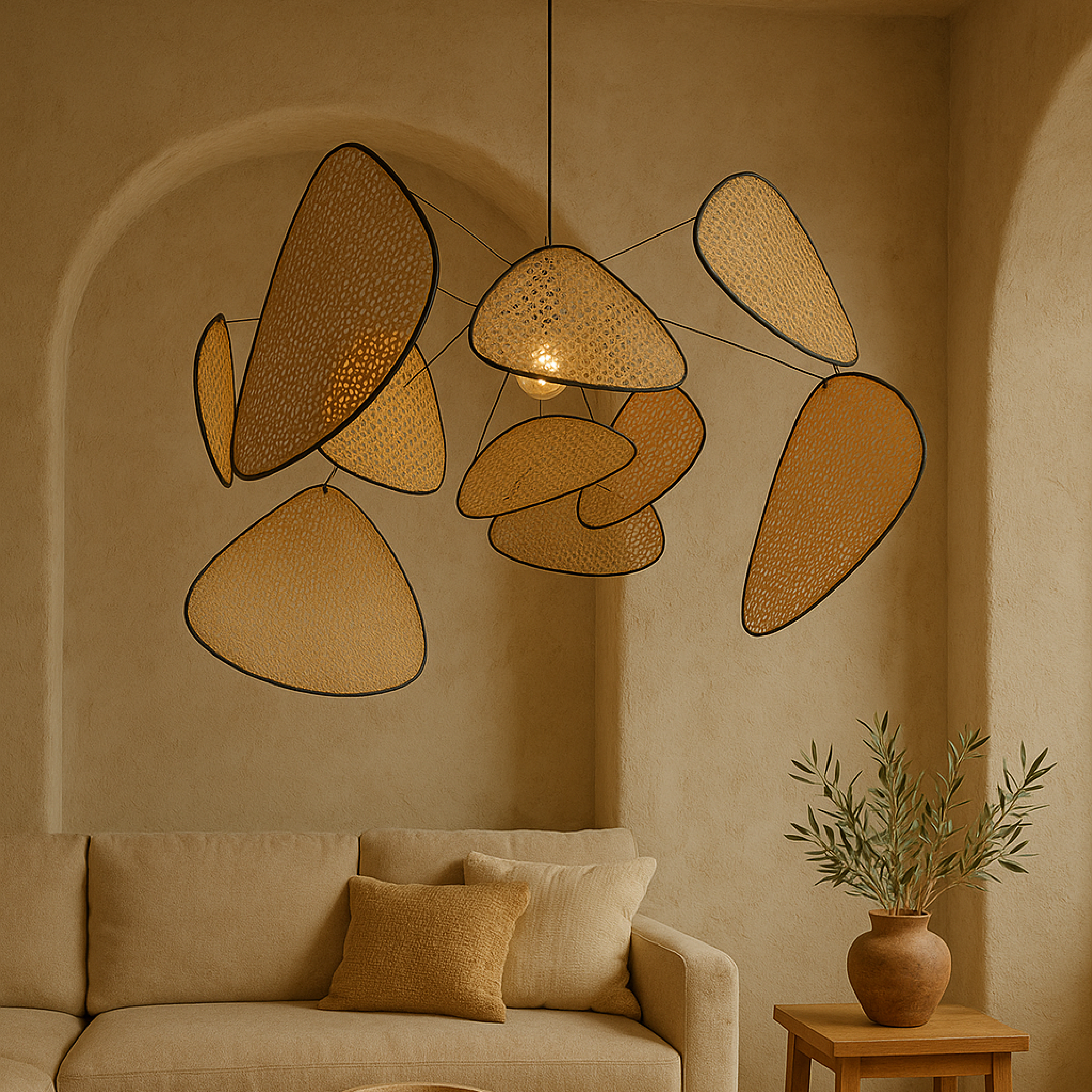Brias Rattan Pendant Light