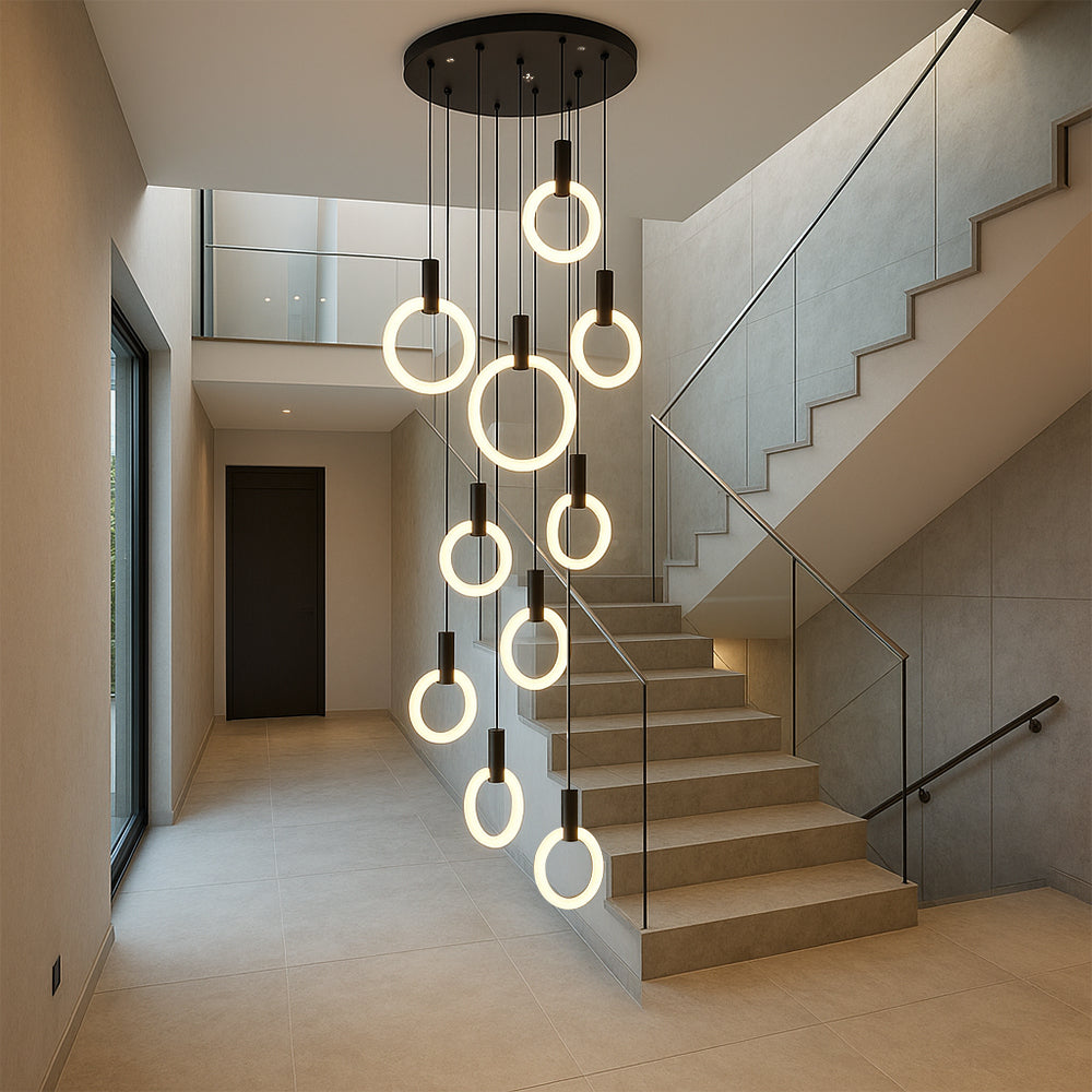 10 Heads Staircase Chandelier